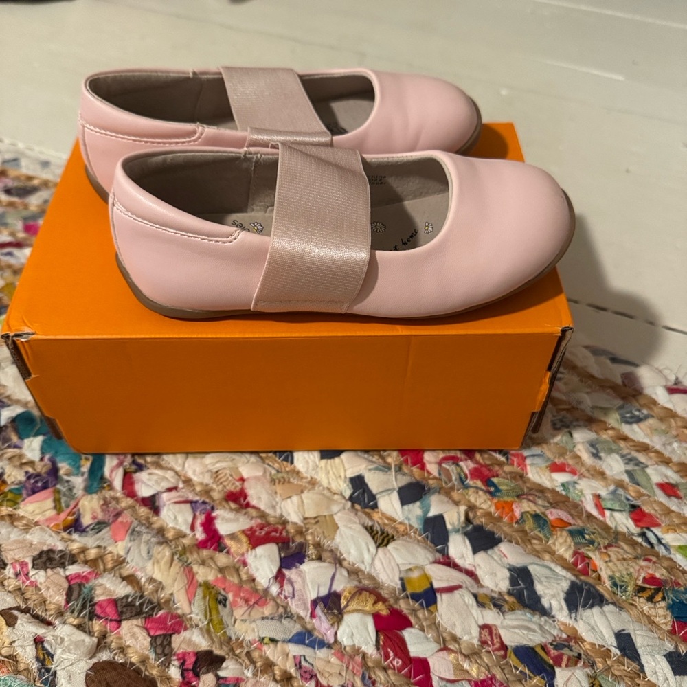 Livie & Luca Pink Elastic Strap Mary Janes